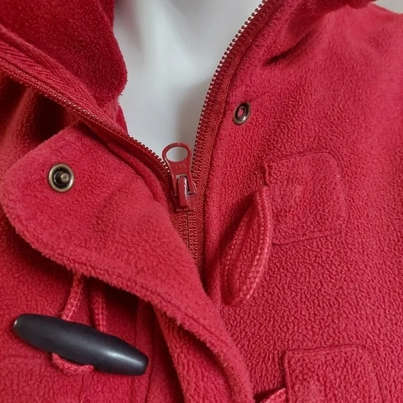 Horny Toad Dark Red Vest Fleece Full Zip Pockets Three Loop Buttons‎ Size S - Picture 11 of 14